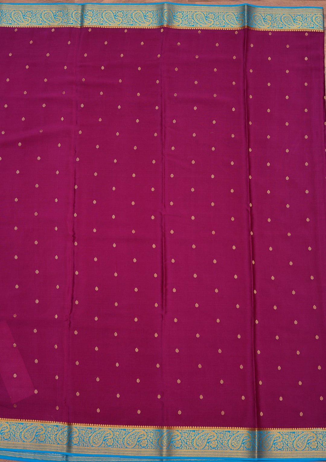 Purple Zariwork Pure Crepe Silk Saree_koskii