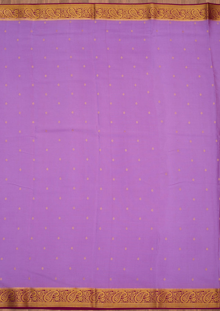 Purple Zariwork Pure Crepe Silk Saree-Koskii