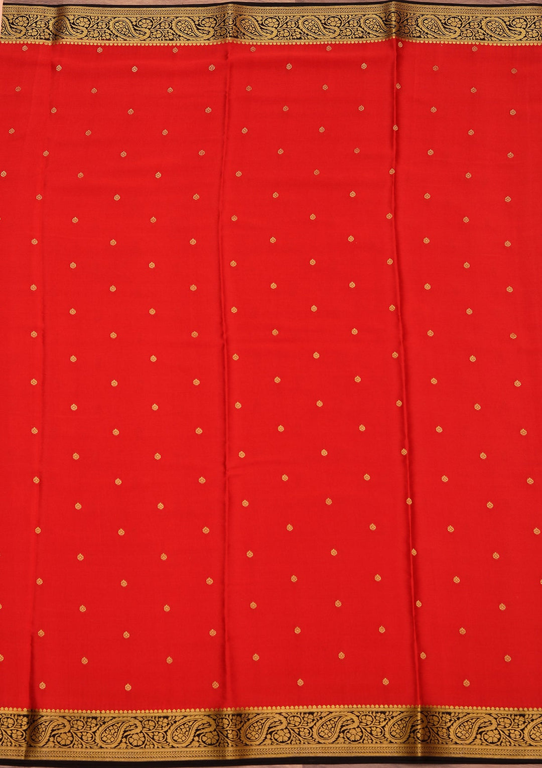 Red Zariwork Pure Crepe Silk_Saree_koskii