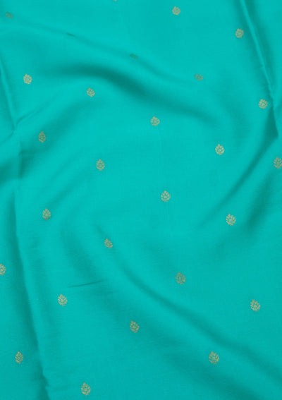 Sky Blue Zariwork Pure Crepe Silk Saree-Koskii