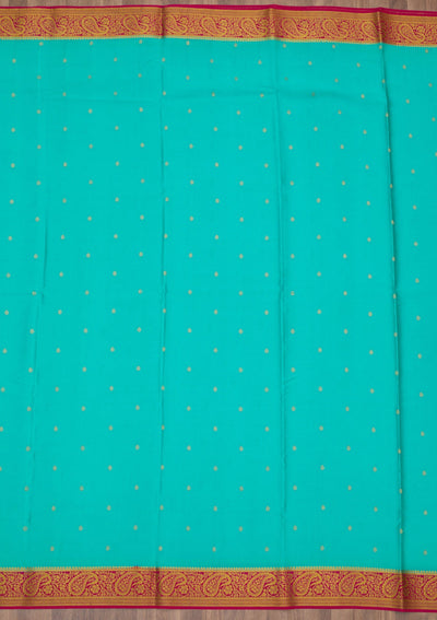 Sky Blue Zariwork Pure Crepe Silk Saree-Koskii