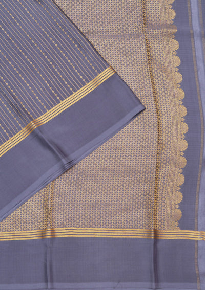 Blue Zariwork Pure Crepe Silk Saree-koskii