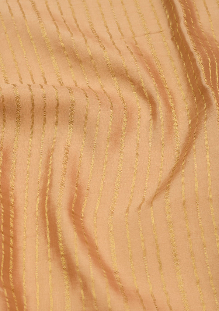 Gold Zariwork Pure Crepe Silk Saree-Koskii