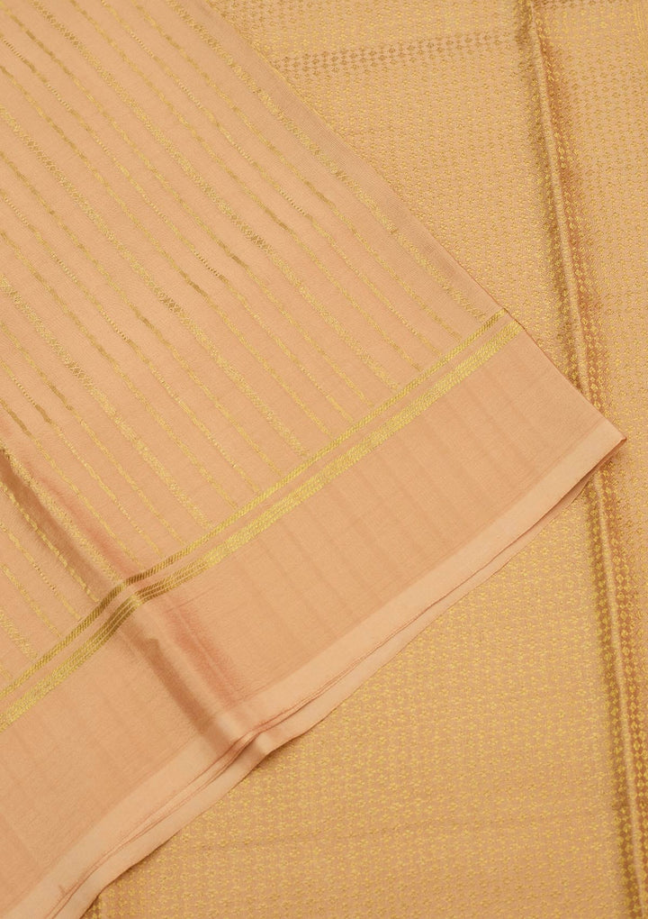 Gold Zariwork Pure Crepe Silk Saree-Koskii