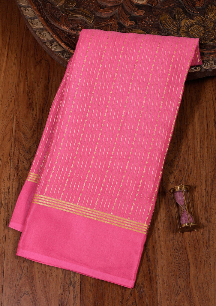 Onion Pink Zariwork Pure Crepe Silk_Saree_koskii