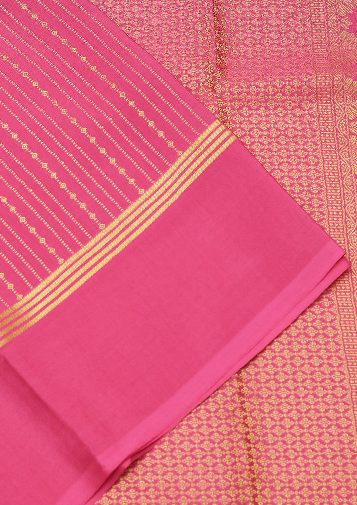 Onion Pink Zariwork Pure Crepe Silk_Saree_koskii