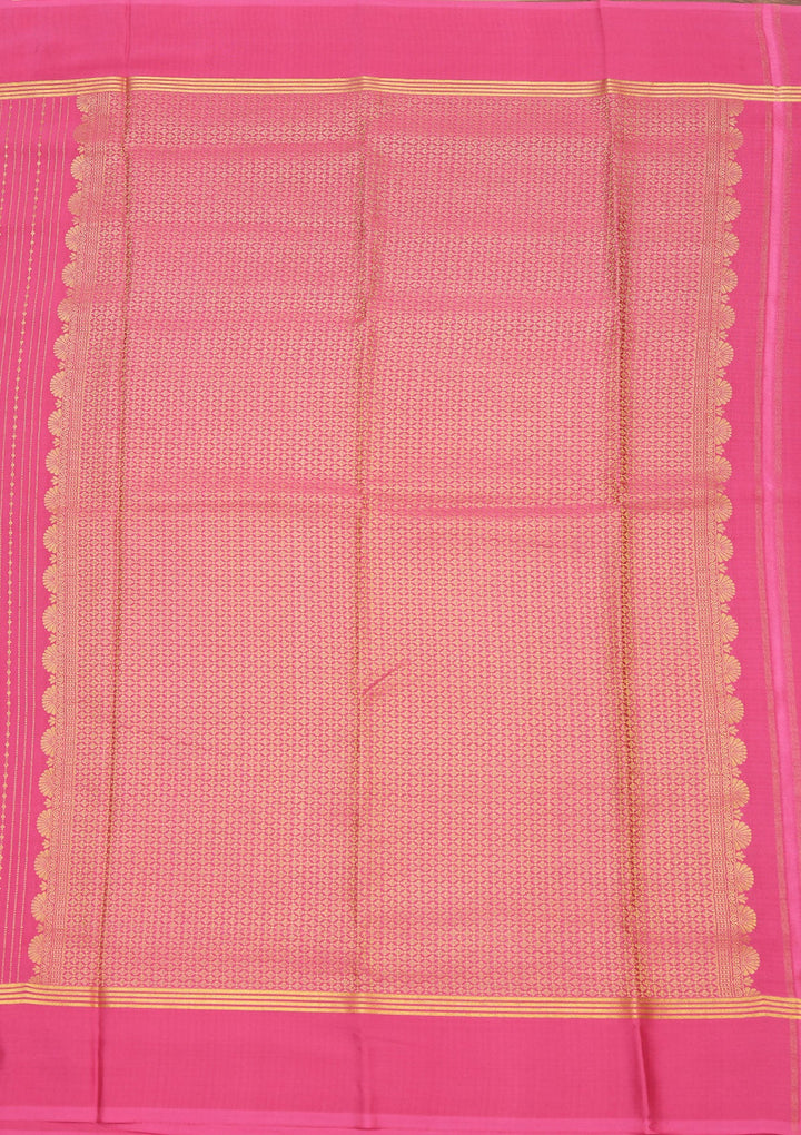 Onion Pink Zariwork Pure Crepe Silk_Saree_koskii