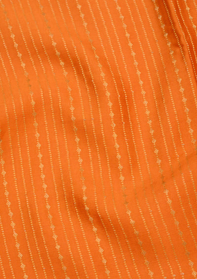 Orange Zariwork Pure Crepe Silk Saree-Koskii