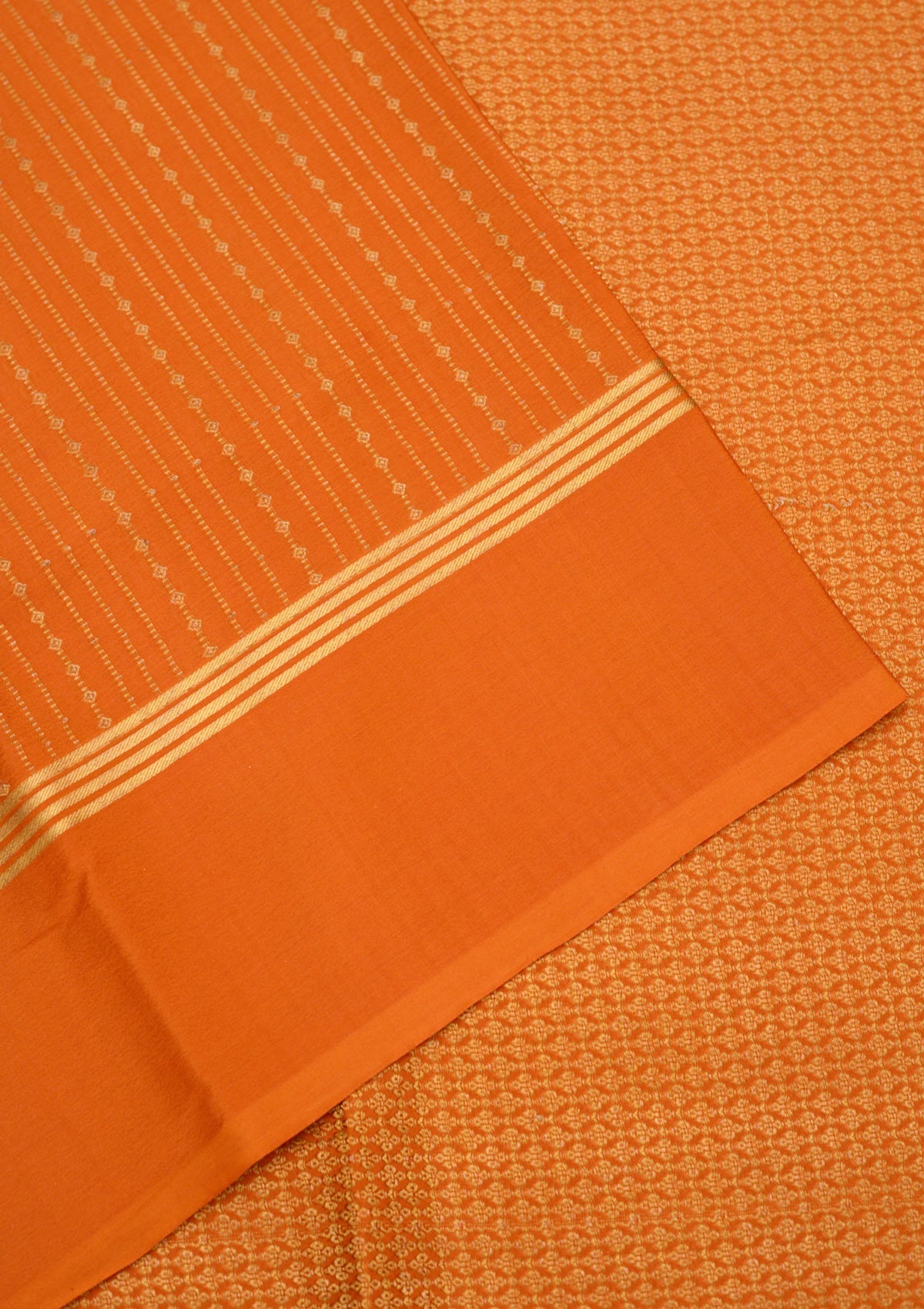 Orange Zariwork Pure Crepe Silk Saree-Koskii