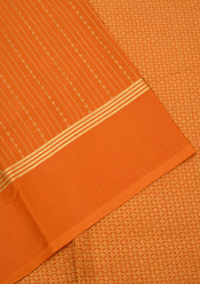 Orange Zariwork Pure Crepe Silk Saree-Koskii
