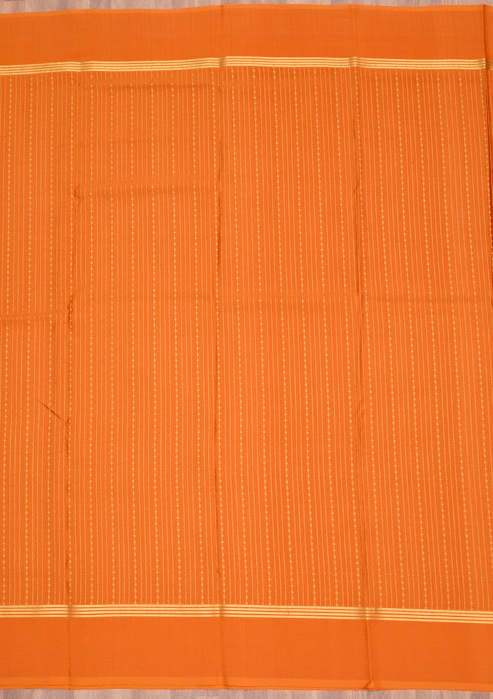 Orange Zariwork Pure Crepe Silk Saree-Koskii