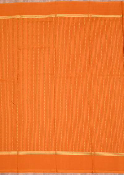 Orange Zariwork Pure Crepe Silk Saree-Koskii