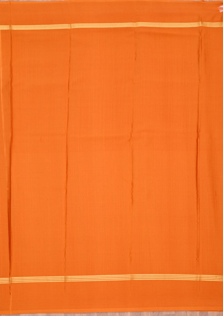 Orange Zariwork Pure Crepe Silk Saree-Koskii