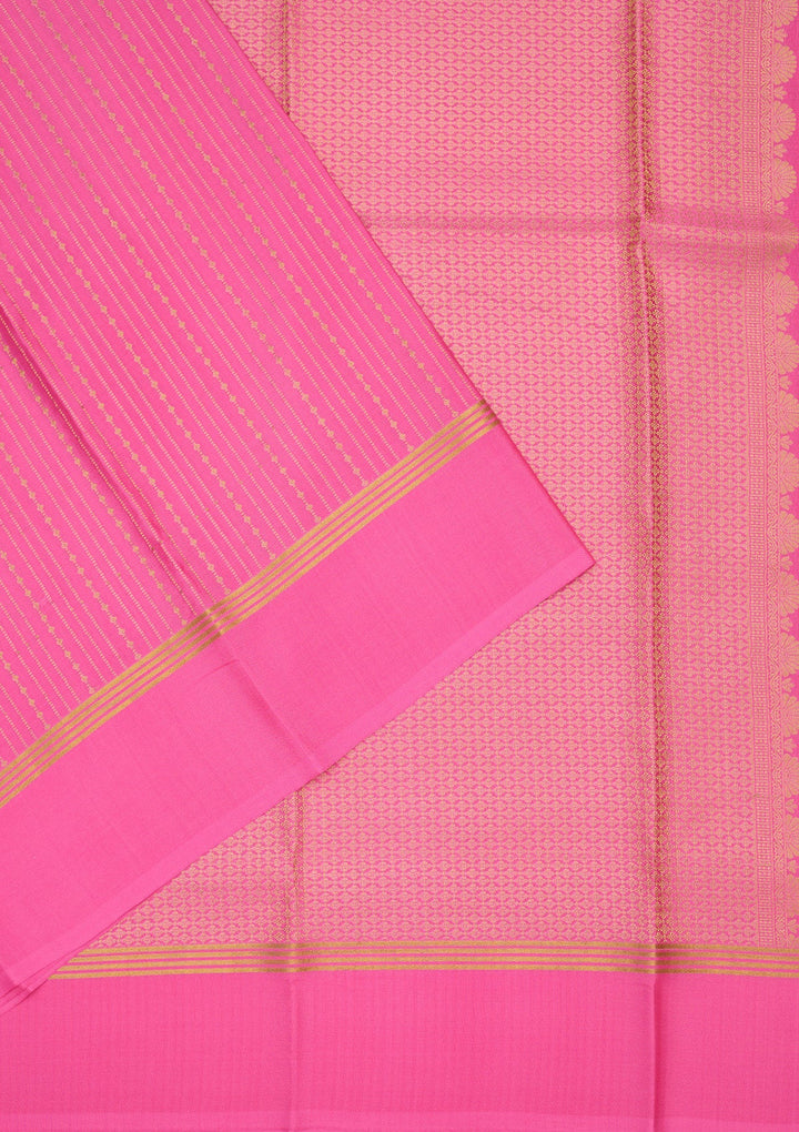 Peach Zariwork Pure Crepe Silk Saree-Koskii