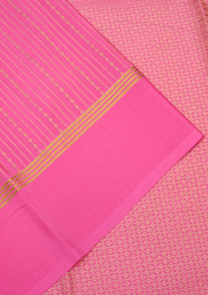 Peach Zariwork Pure Crepe Silk Saree-Koskii