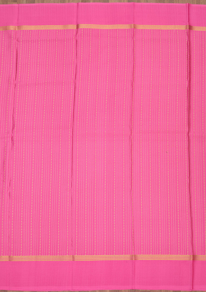 Peach Zariwork Pure Crepe Silk Saree-Koskii