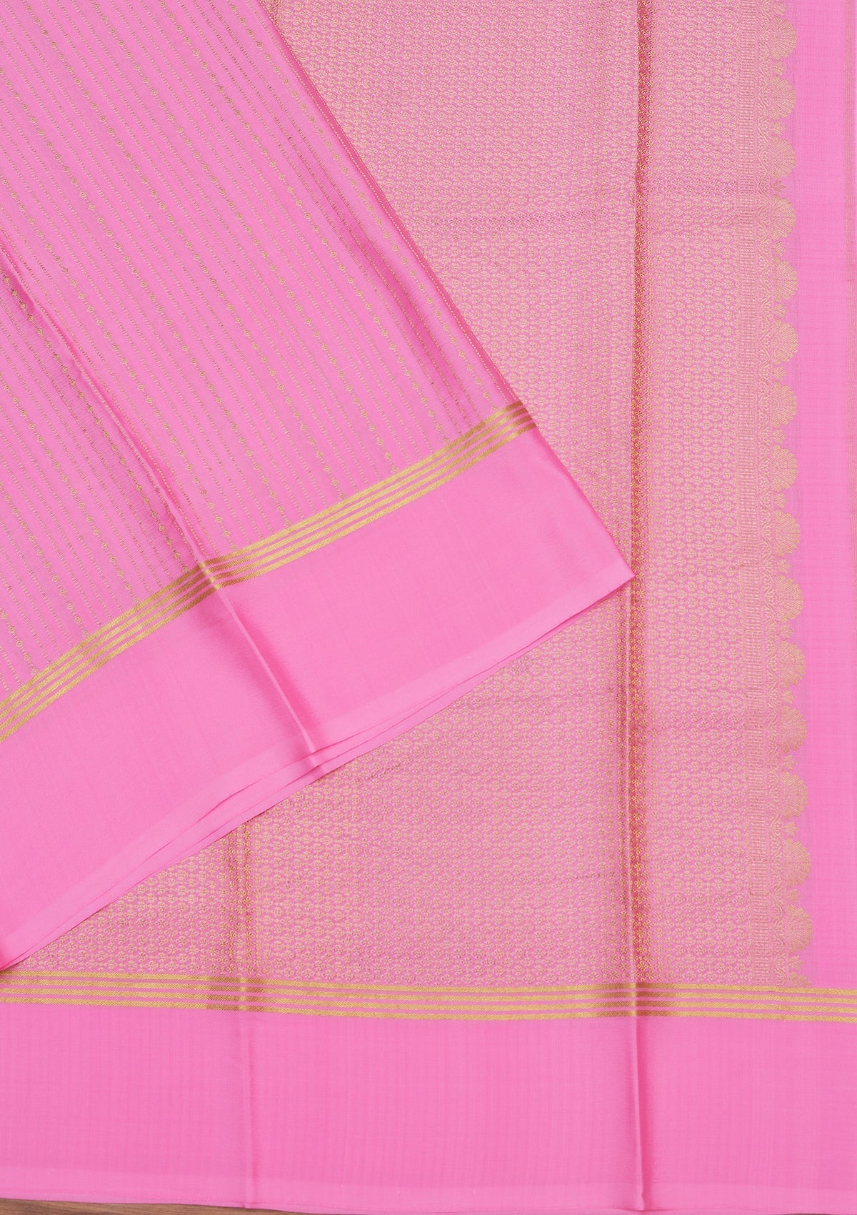 Pink Zariwork Pure Crepe Silk Saree-koskii