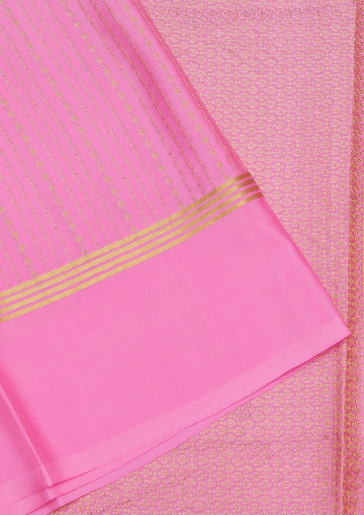 Pink Zariwork Pure Crepe Silk Saree-koskii