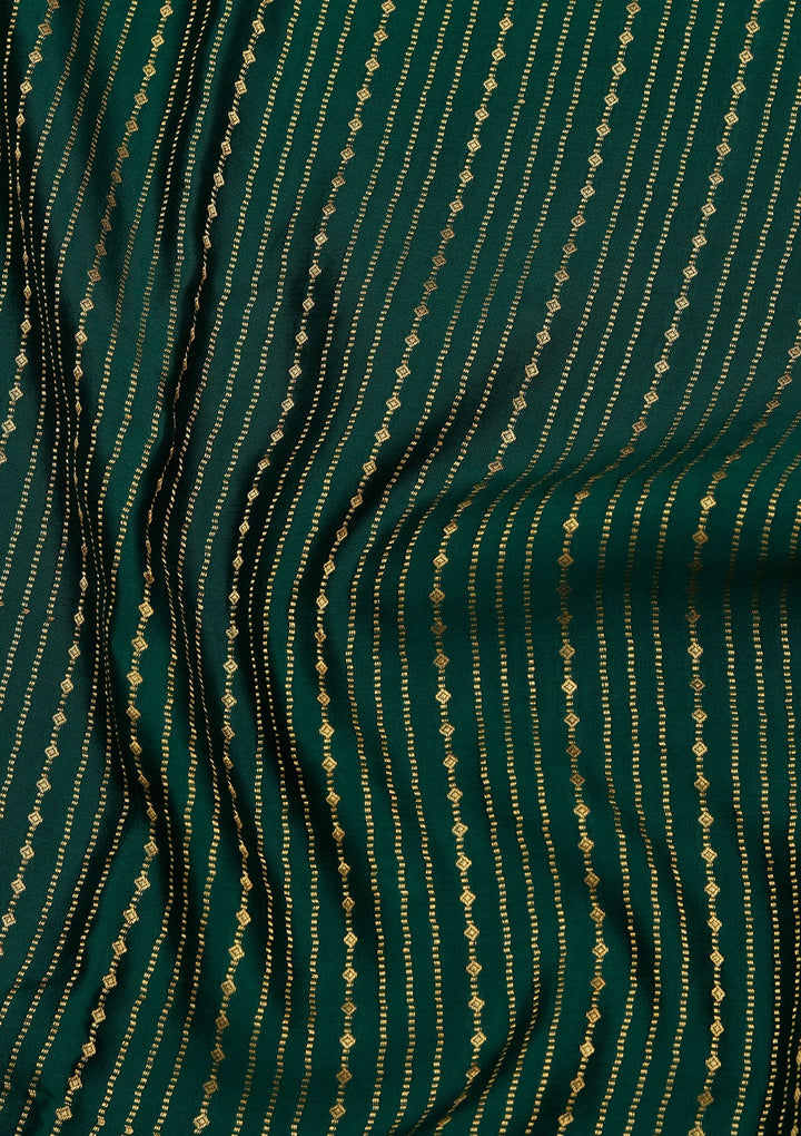 Rama Green Zariwork Pure Crepe Silk Saree_koskii
