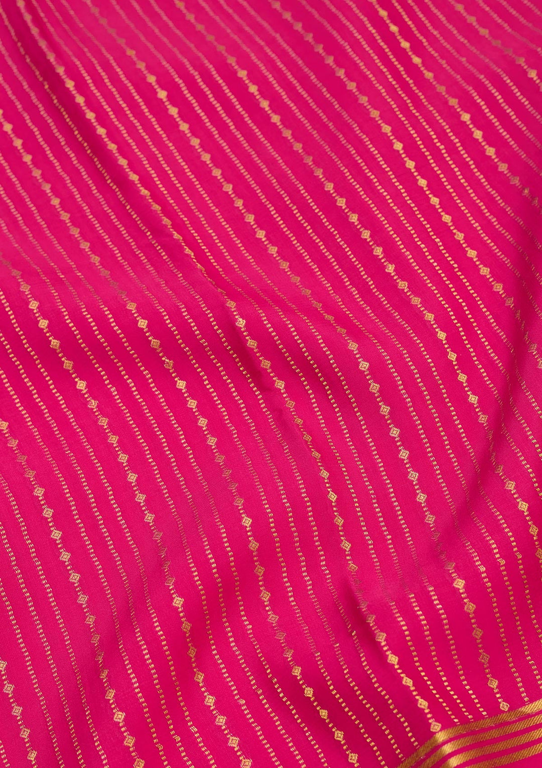 Rani Pink Zariwork Pure Crepe Silk Saree-Koskii