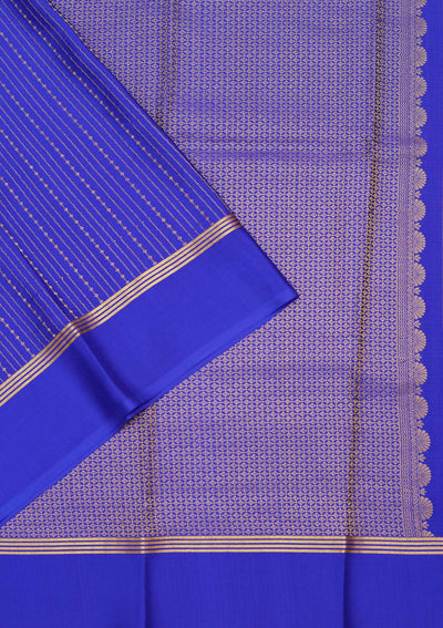 Royal Blue Zariwork Pure Crepe Silk Saree-koskii