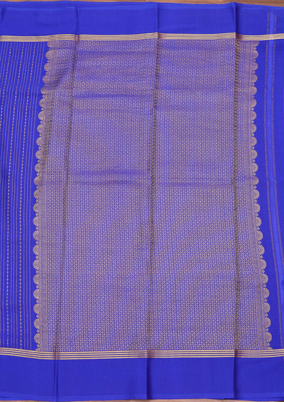 Royal Blue Zariwork Pure Crepe Silk Saree-koskii