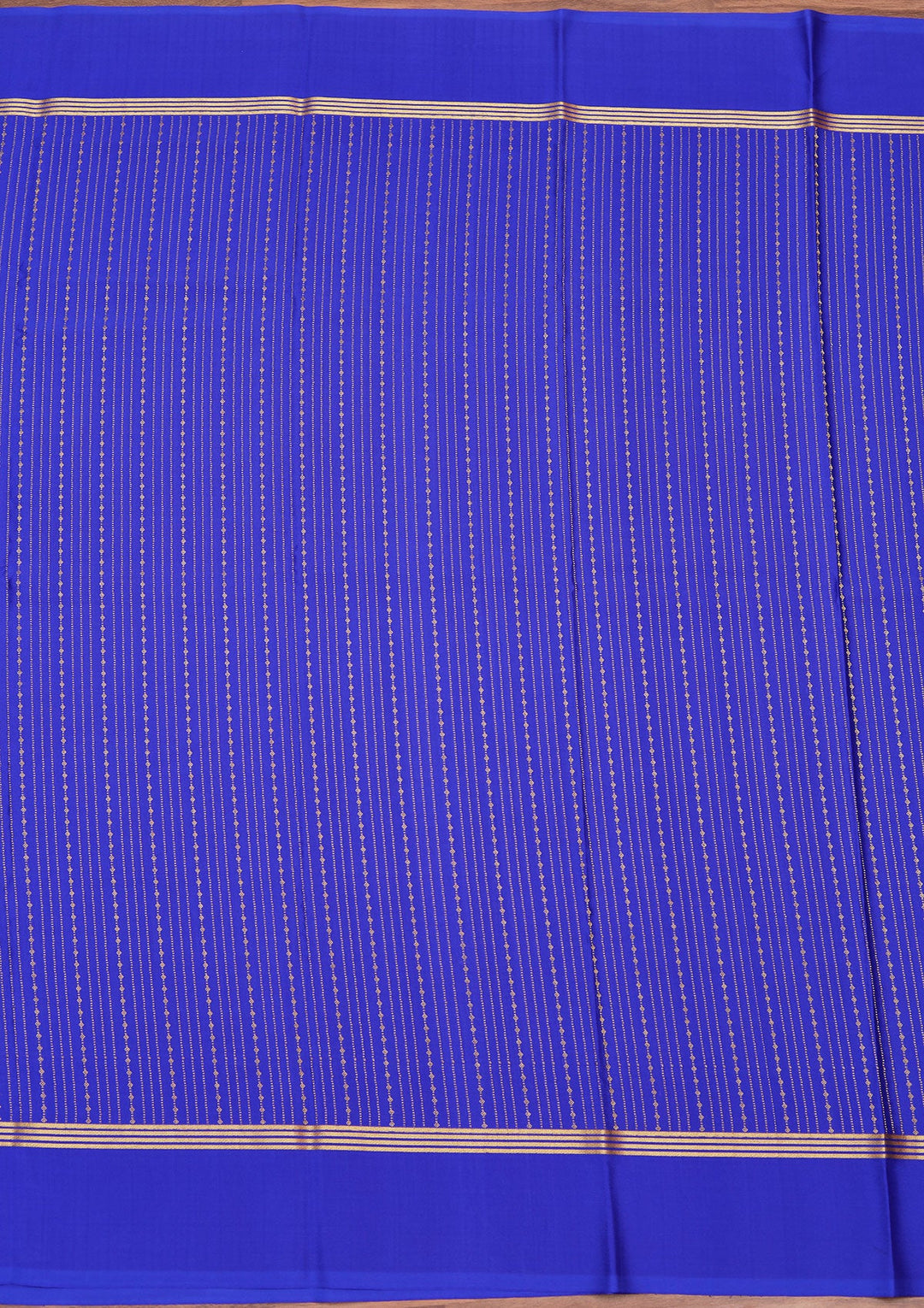 Royal Blue Zariwork Pure Crepe Silk Saree_koskii