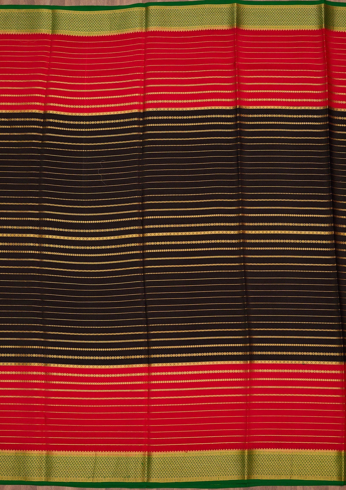 Black Zariwork Pure Crepe Silk Saree-Koskii