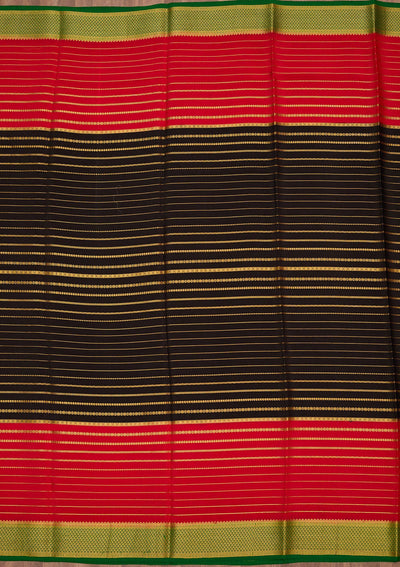 Black Zariwork Pure Crepe Silk Saree-Koskii