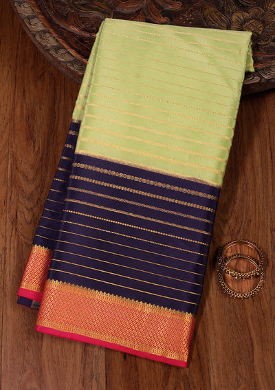 Blue Zariwork Pure Crepe Silk Saree-koskii