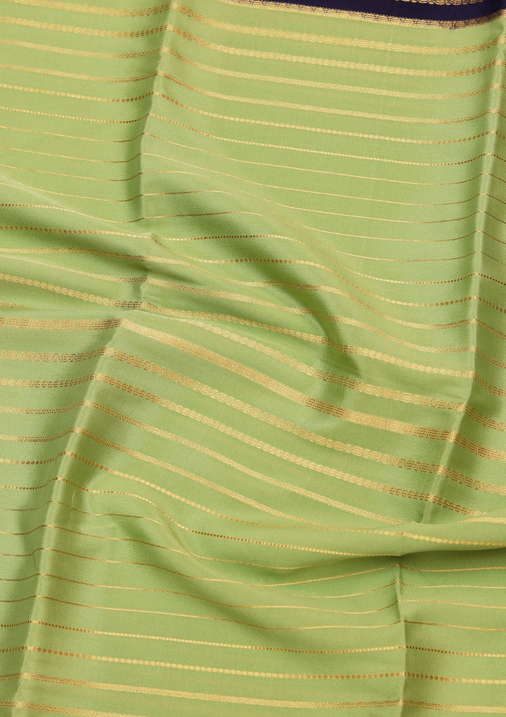 Blue Zariwork Pure Crepe Silk Saree_koskii