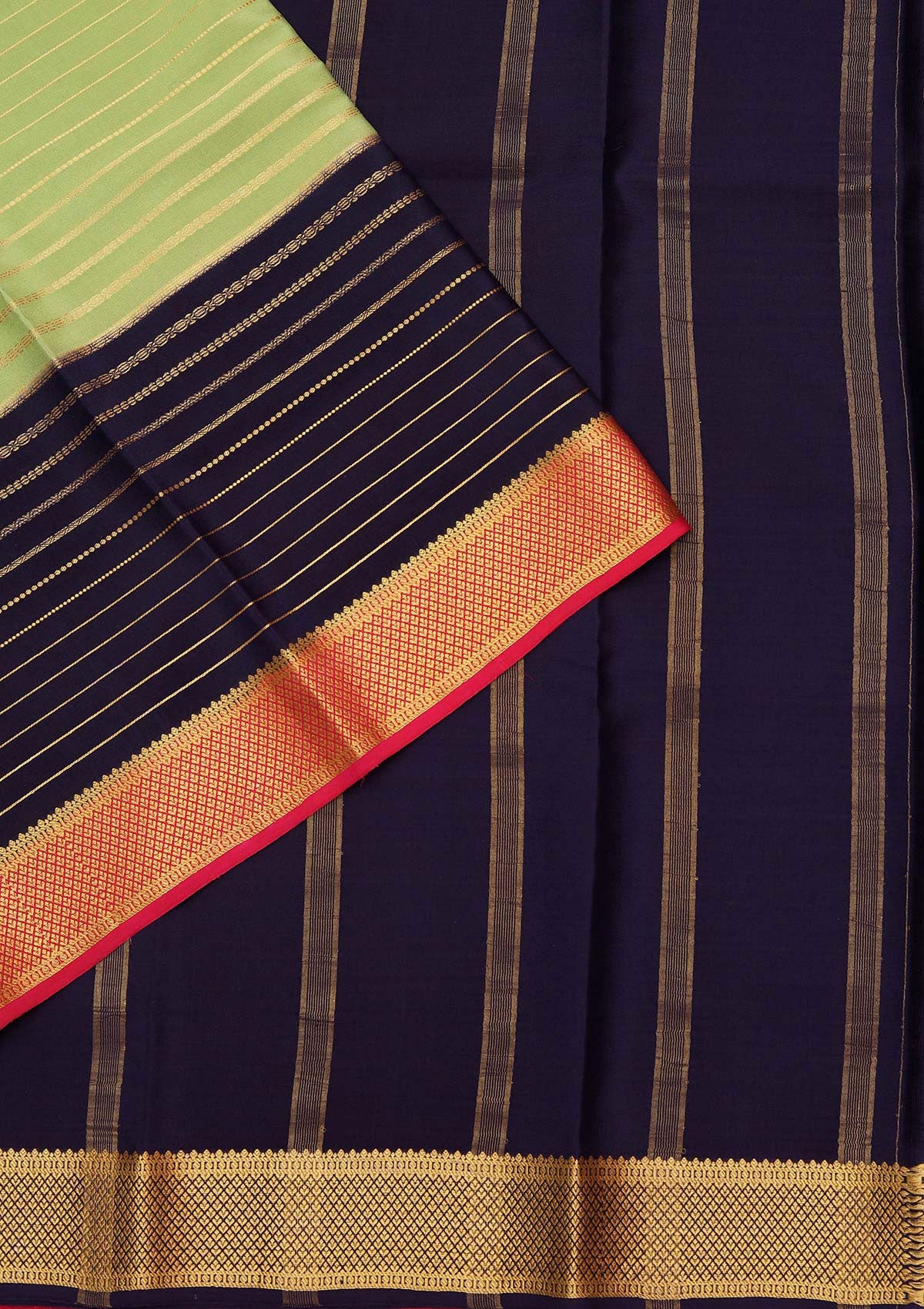 Blue Zariwork Pure Crepe Silk Saree-koskii