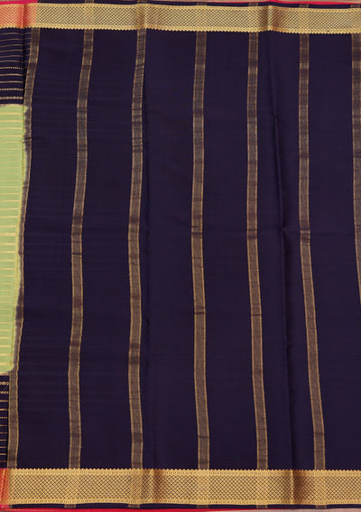 Blue Zariwork Pure Crepe Silk Saree-koskii