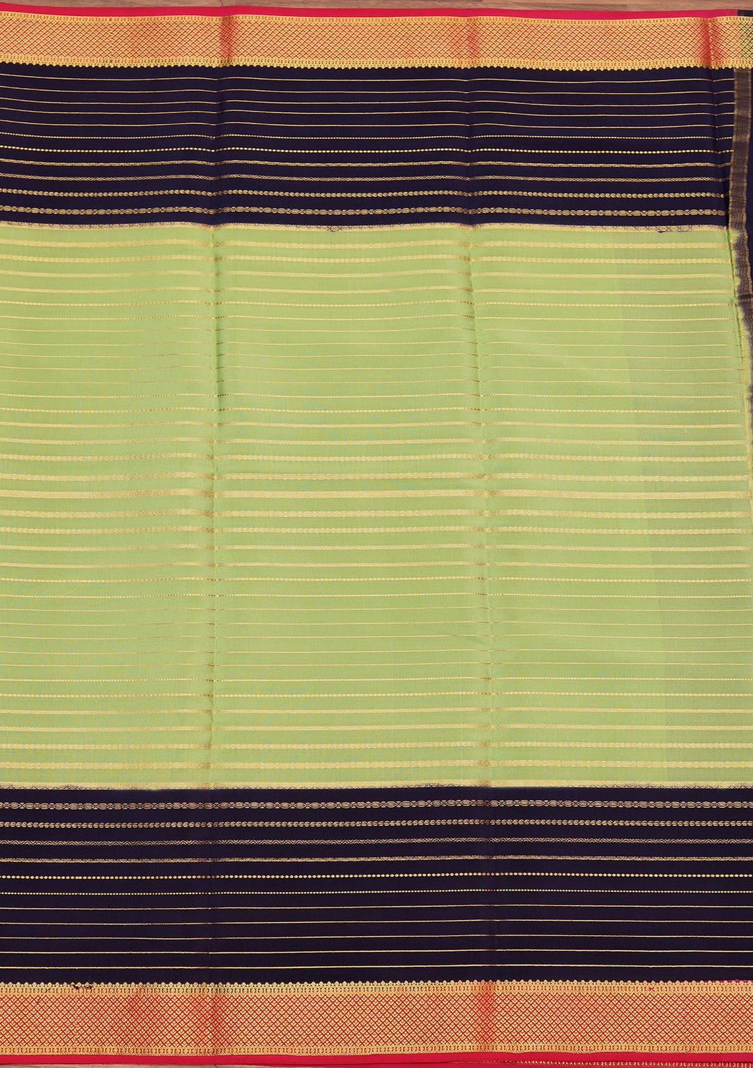Blue Zariwork Pure Crepe Silk Saree_koskii