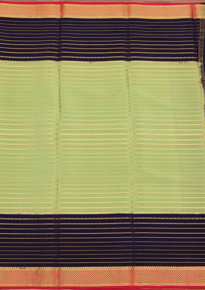 Blue Zariwork Pure Crepe Silk Saree_koskii
