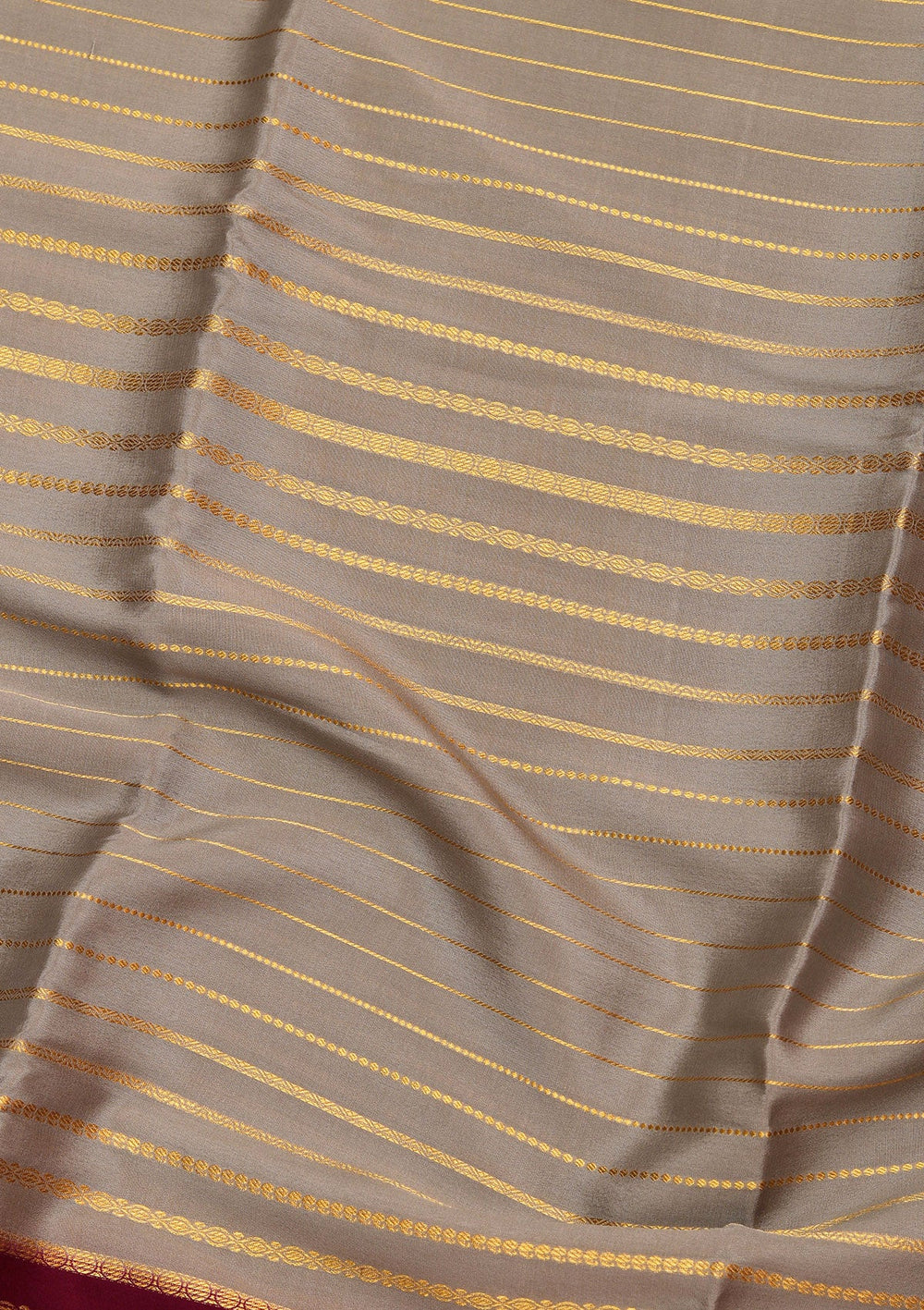 Grey Zariwork Pure Crepe Silk Saree-koskii