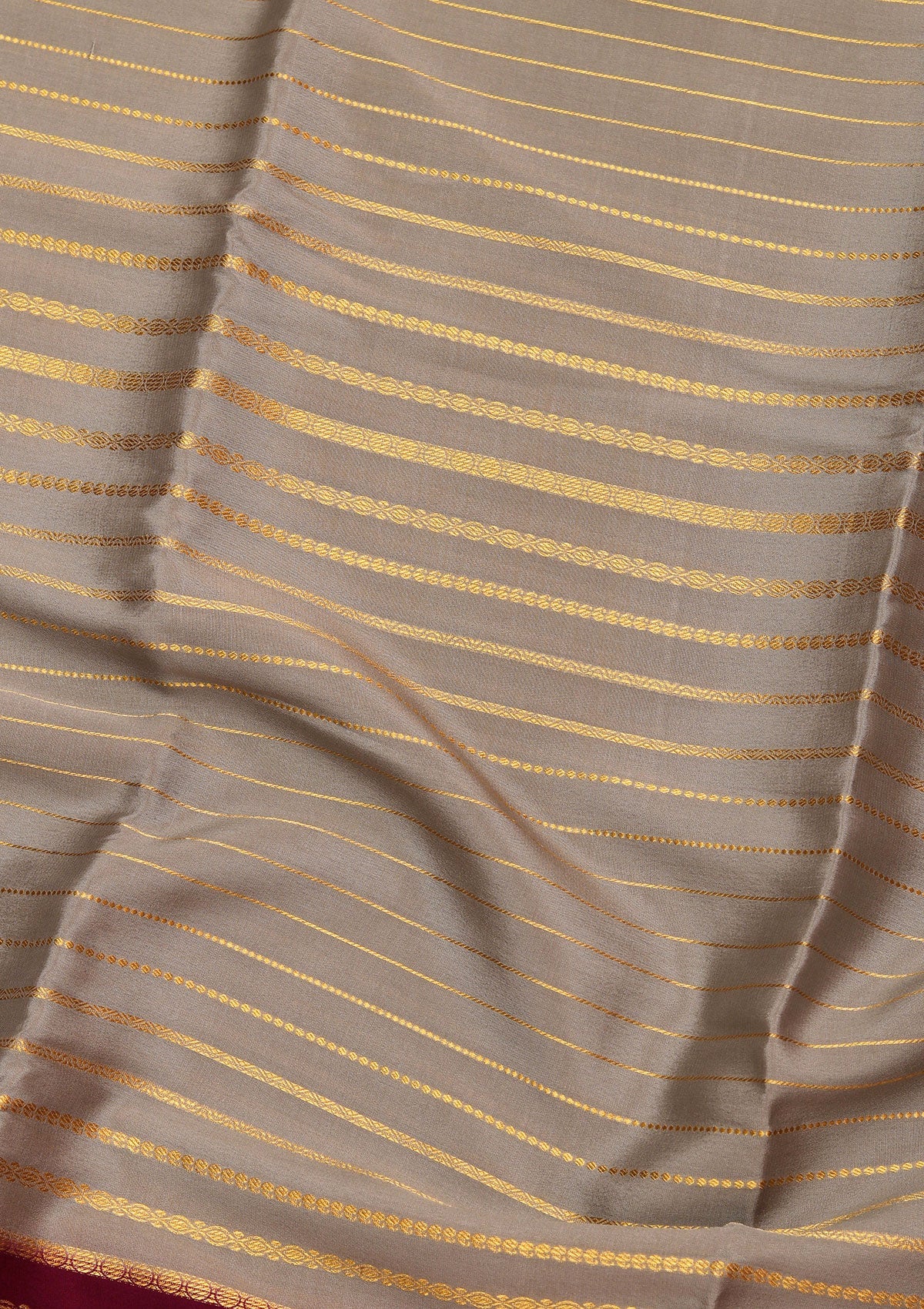 Grey Zariwork Pure Crepe Silk Saree-koskii