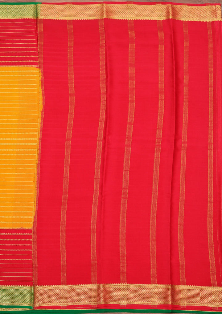 Mustard Zariwork Pure Crepe Silk_Saree_koskii
