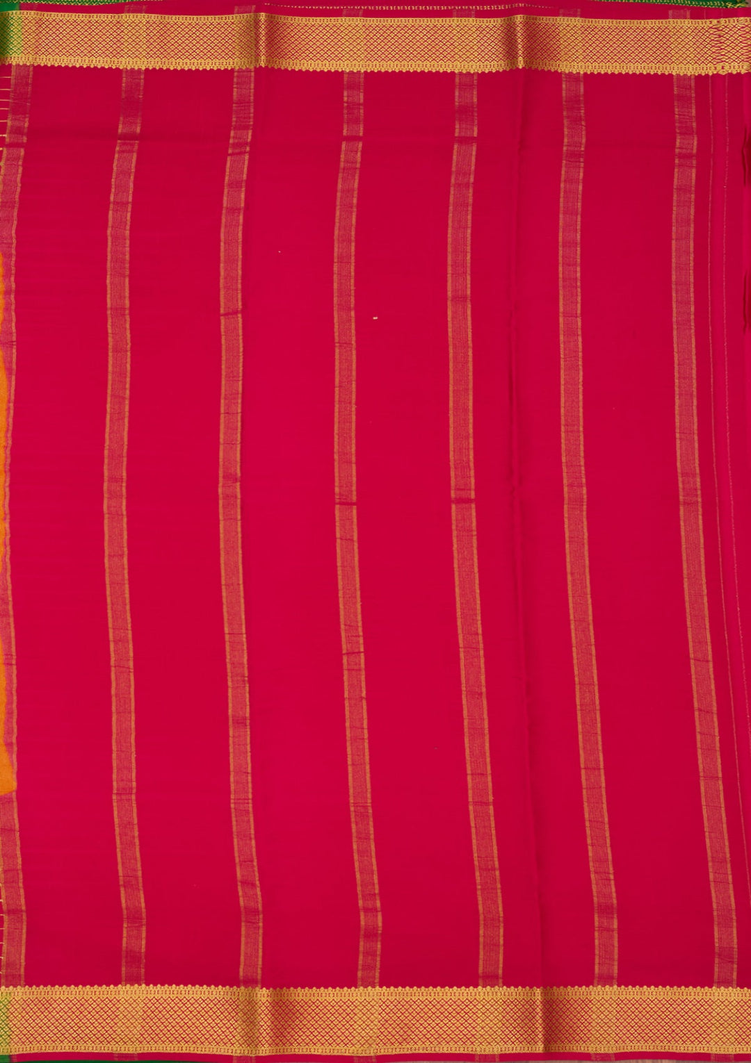 Orange Zariwork Pure Crepe Silk Saree-Koskii