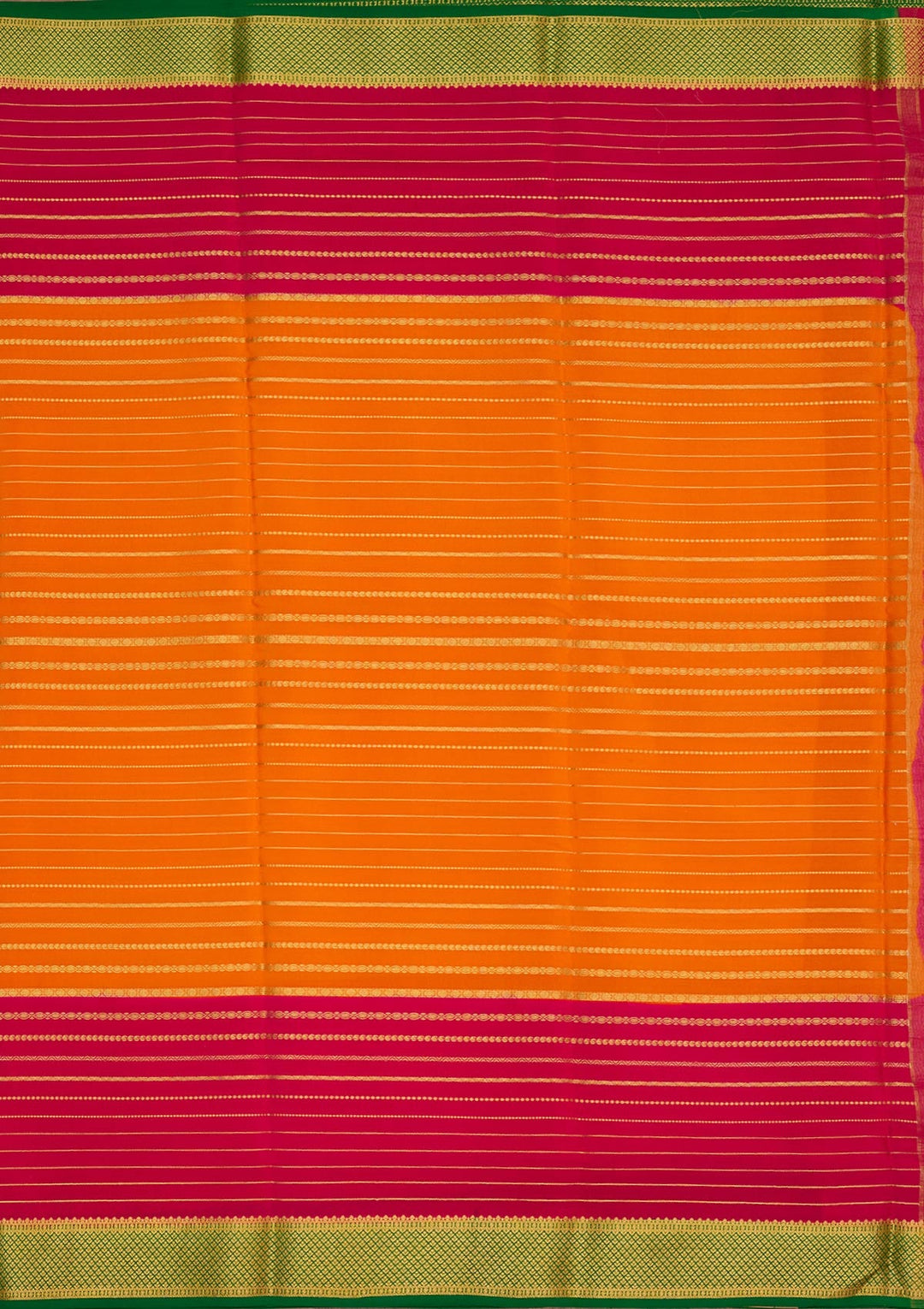 Orange Zariwork Pure Crepe Silk Saree-Koskii