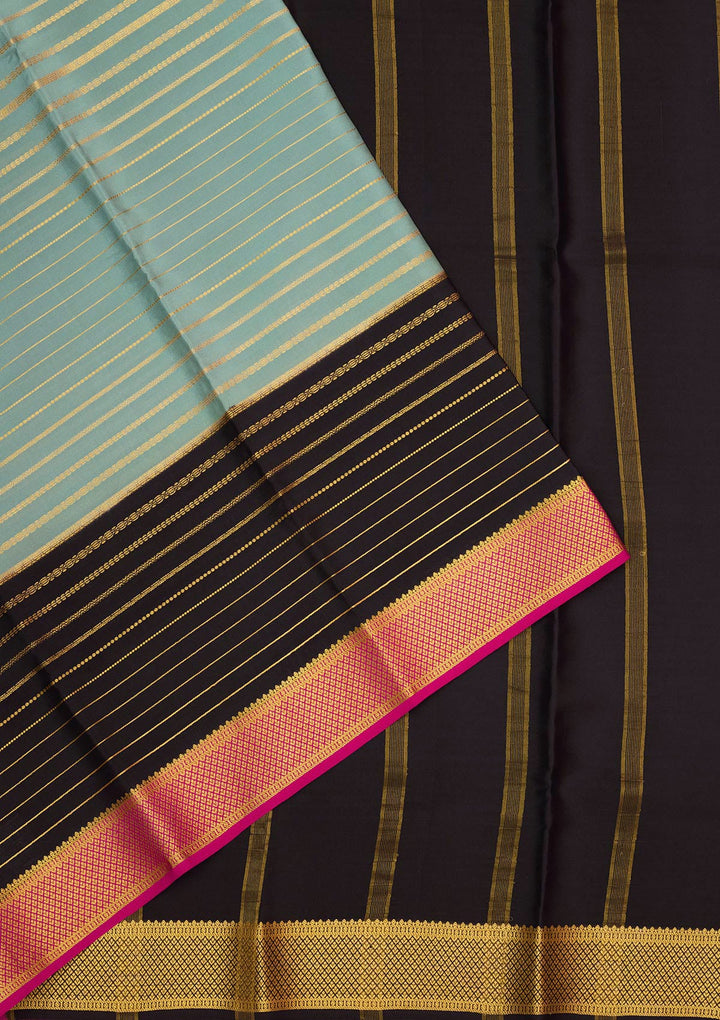 Pista Green Zariwork Pure Crepe Silk Saree-Koskii
