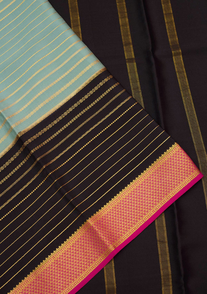 Pista Green Zariwork Pure Crepe Silk Saree-Koskii