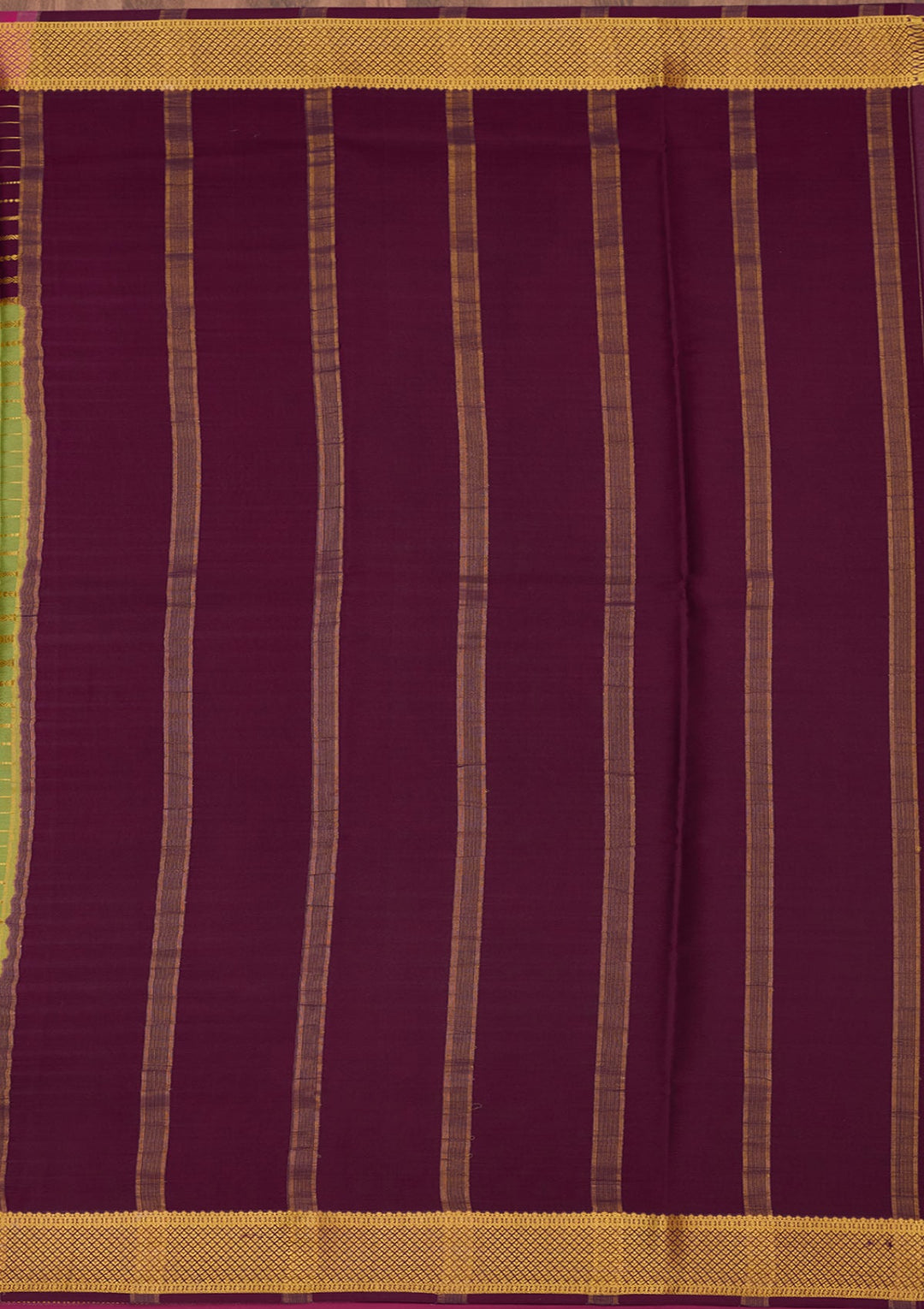 Pista Green Zariwork Pure Crepe Silk Saree-Koskii