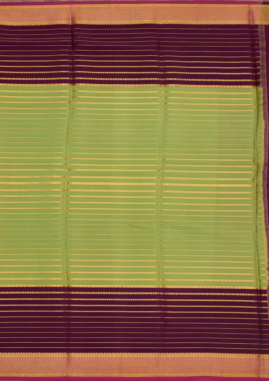 Pista Green Zariwork Pure Crepe Silk Saree-Koskii