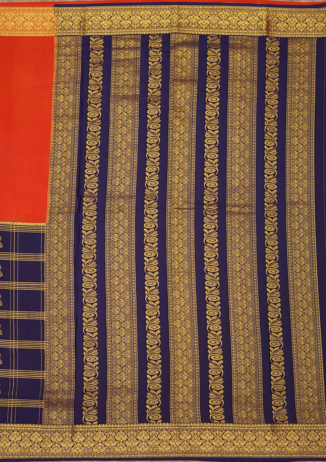 Light Brown Zariwork Pure Crepe Silk Saree-Koskii