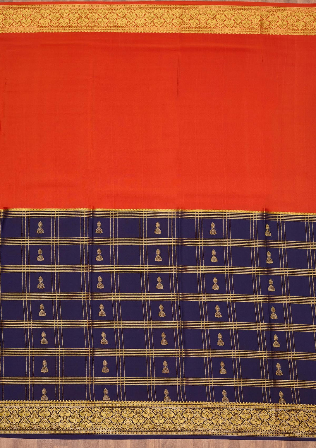 Light Brown Zariwork Pure Crepe Silk Saree-Koskii