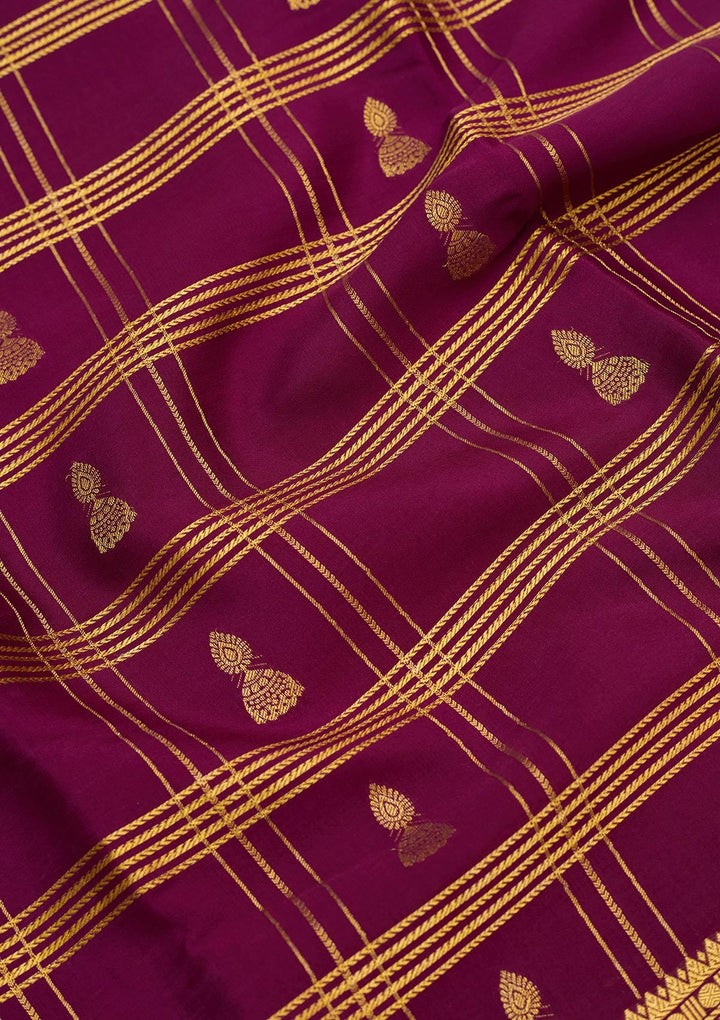 Light Grey Zariwork Pure Crepe Silk Saree-Koskii