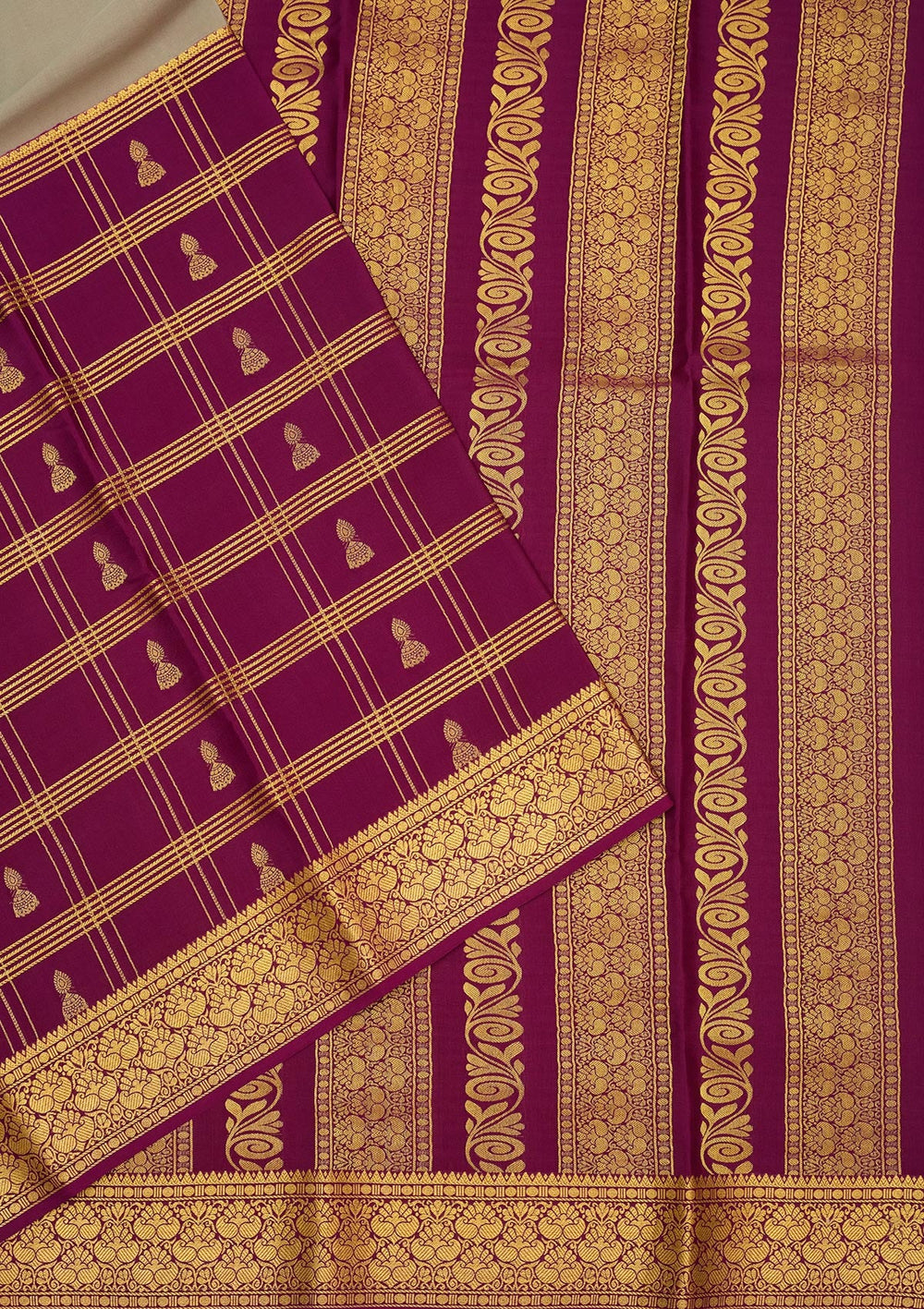 Light Grey Zariwork Pure Crepe Silk Saree-Koskii