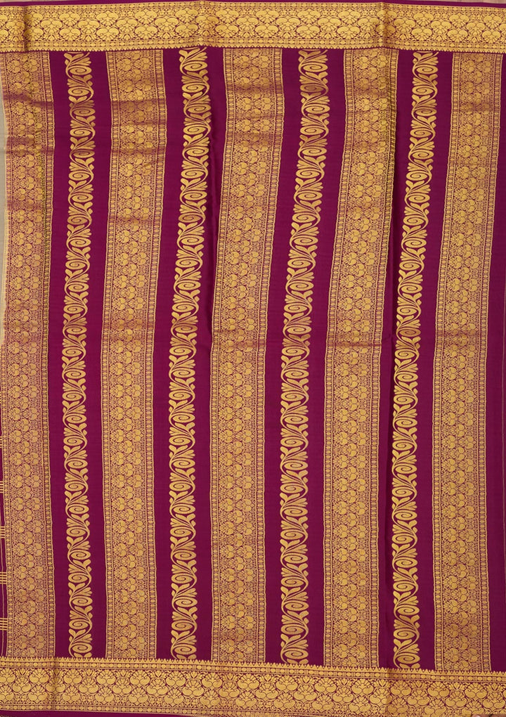Light Grey Zariwork Pure Crepe Silk Saree-Koskii