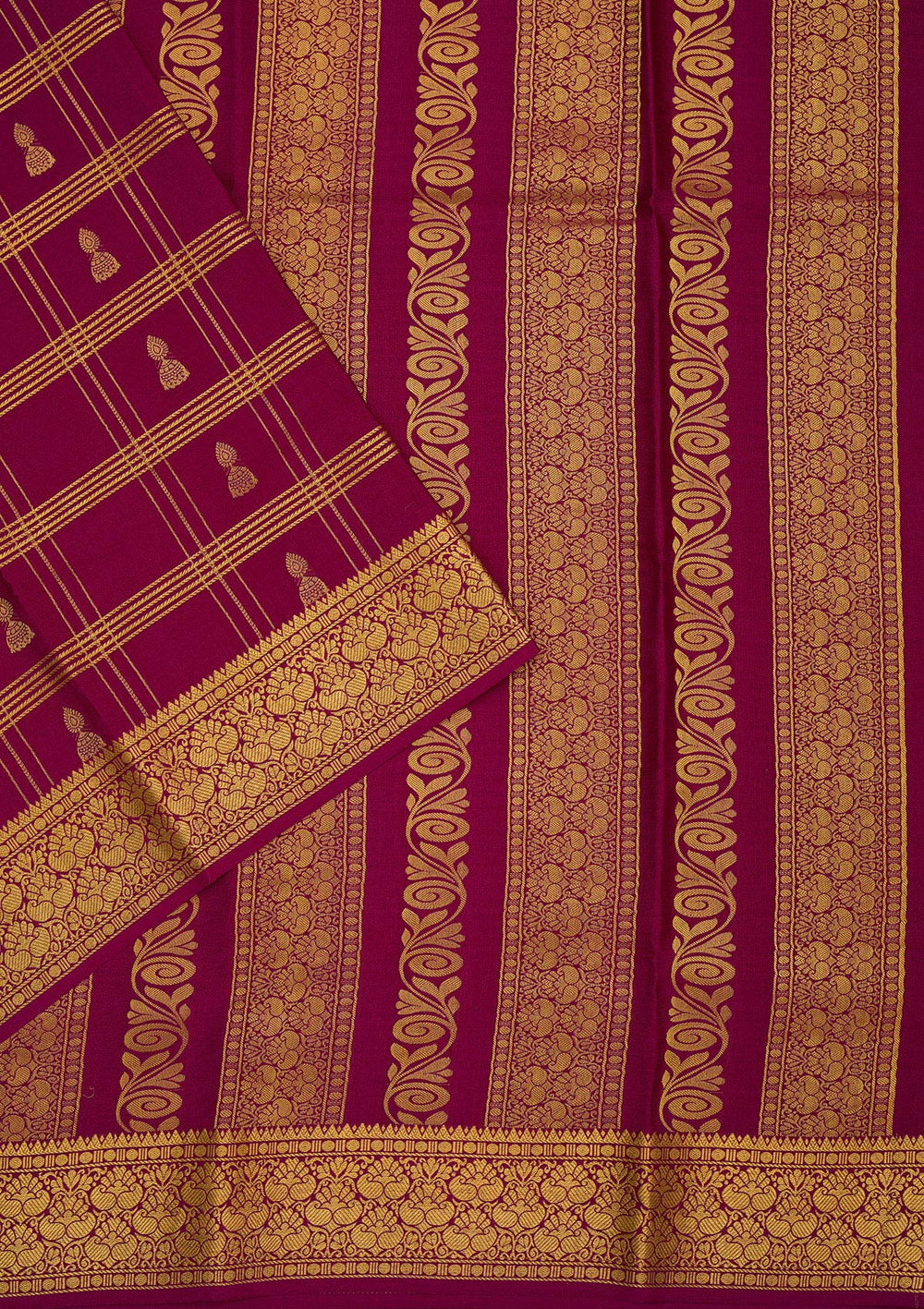 Mustard Zariwork Pure Crepe Silk Saree-Koskii